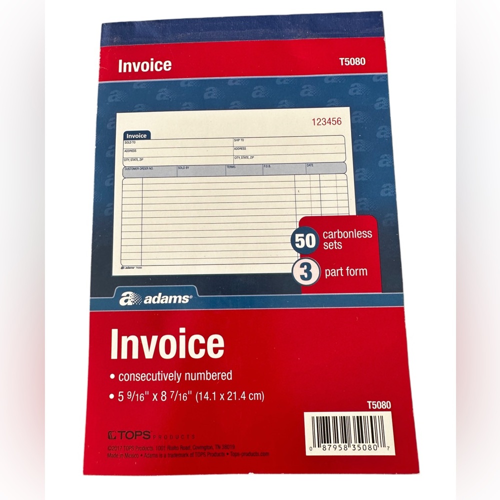 Adams Invoice Book - 50 Sets, 3 Parts